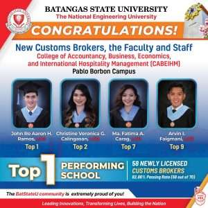 BatStateU, The NEU emerges as the TOP PERFORMING SCHOOL in CBLE 2022 ...